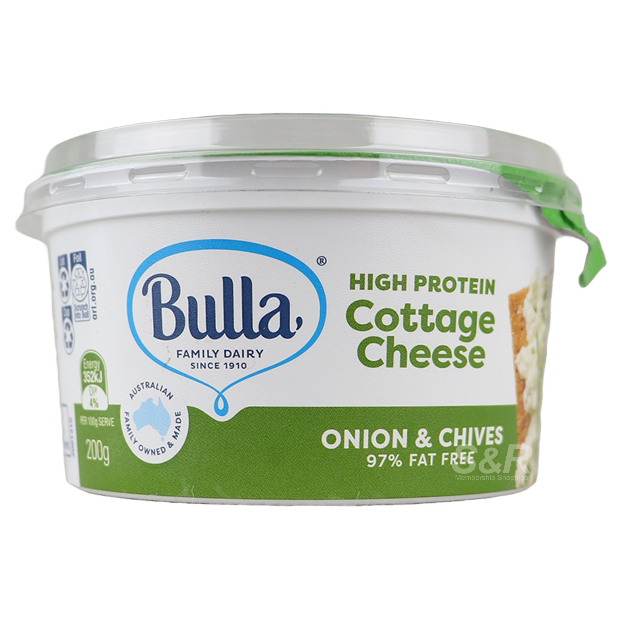 Bulla Cottage Cheese Onion and Chives 200g Bulla Cottage Cheese Onion and Chives 200g